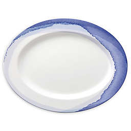 Lenox® Indigo Watercolor Stripe™ 16-Inch Oval Platter