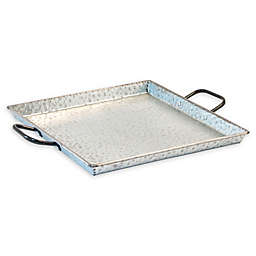Hammered Metal Square Serving Tray