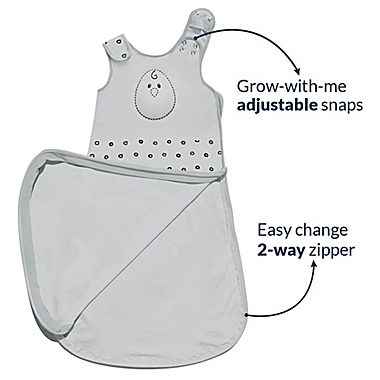 Nested Bean&reg; Small Zen Sack&trade; Wearable Blanket in Grey. View a larger version of this product image.