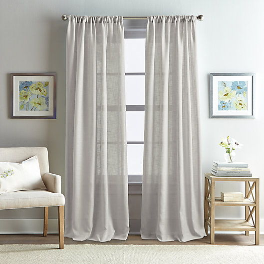 Alternate image 1 for Rose Garden Solid 63-Inch Rod Pocket Window Curtain Panel in Grey (Single)