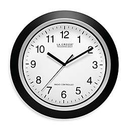 La Crosse Technology 12-Inch Atomic Wall Clock with Black Frame