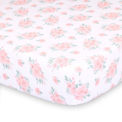 The Peanutshell&trade; Farmhouse Floral Fitted Crib Sheet