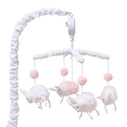 The Peanut Shell™ Farmhouse Bunny Musical Mobile in Pink