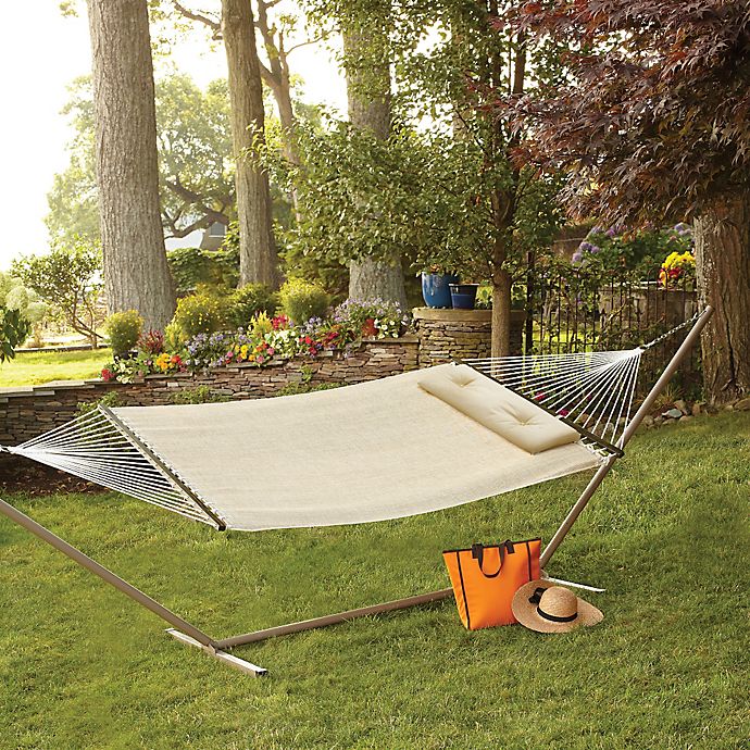 Woven Hammock With Pillow In Natural Bed Bath And Beyond Canada