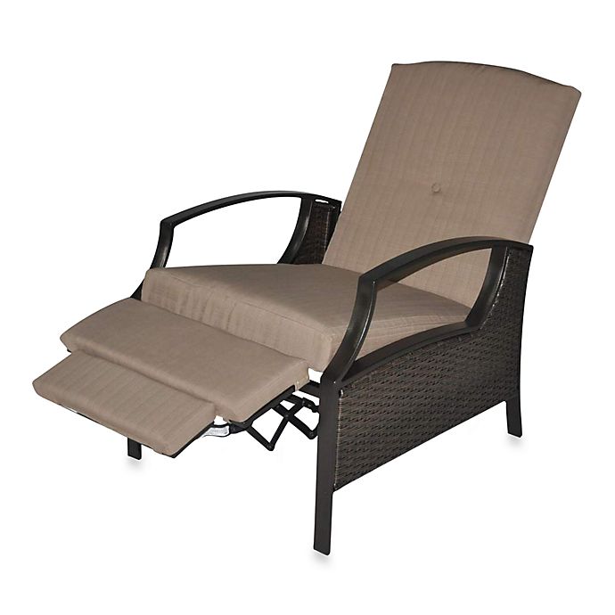 All Weather Wicker Deep Seating Cushion, Outdoor Wicker Recliner