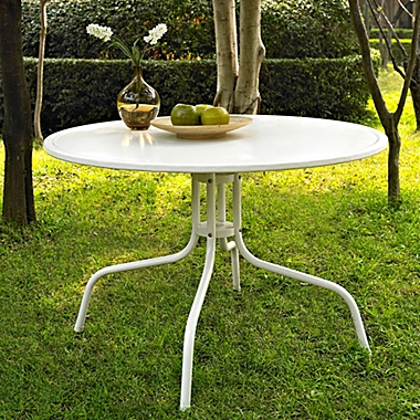 Griffith Metal 39-Inch Dining Table in White. View a larger version of this product image.