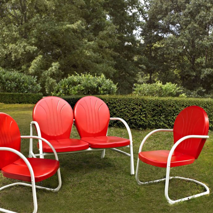 Crosley Griffith 3 Piece Metal Outdoor Seating Set Bed Bath Beyond