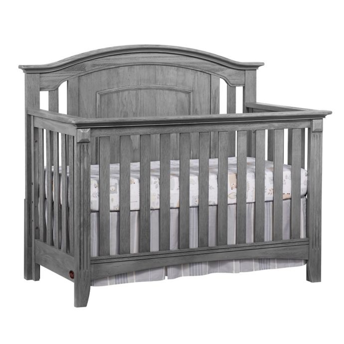 Oxford Baby Willowbrook 4 In 1 Convertible Crib In Graphite Grey