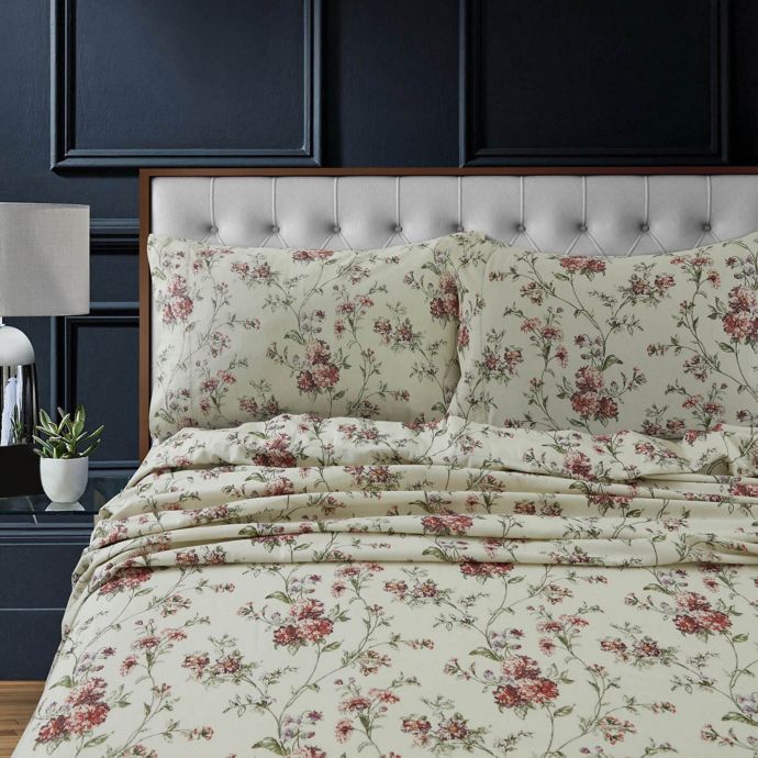 Tribeca Living Floral Flannel Pillowcases Set Of 2 Bed Bath