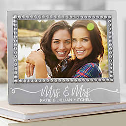 Mariposa® Personalized Mrs. & Mrs. Wedding Statement 4-Inch x 6-Inch Frame