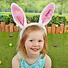 Alternate image 3 for Embroidered Easter Bunny Ear Headband in Pink