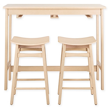 Safavieh Colbie 3-Piece Pub Set in White Oak. View a larger version of this product image.