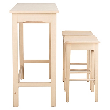 Safavieh Colbie 3-Piece Pub Set in White Oak. View a larger version of this product image.
