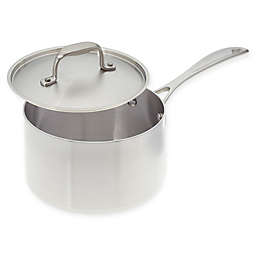 American Kitchen® 3 qt. Tri-Ply Stainless Steel Covered Saucepan