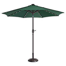 Villacera 9-Foot LED Market Umbrella in Forest Green