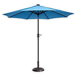 Villacera 9-Foot LED Market Umbrella in Blue
