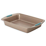 Rachael Ray&trade; Cucina Nonstick 9-Inch x 13-Inch Cake Pan in Latte Brown/Agave Blue