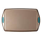 Alternate image 3 for Rachael Ray&trade; Cucina Nonstick 11-Inch x 17-Inch Cookie Pan in Latte Brown/Agave Blue