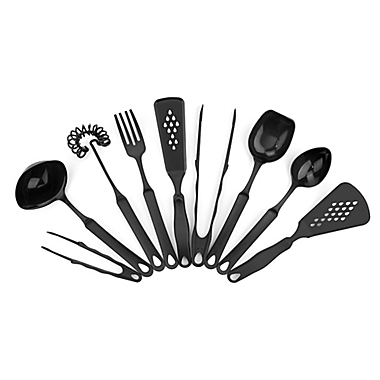Linden Sweden Gourmaid 10-Piece Kitchen Utensil Set in Black. View a larger version of this product image.