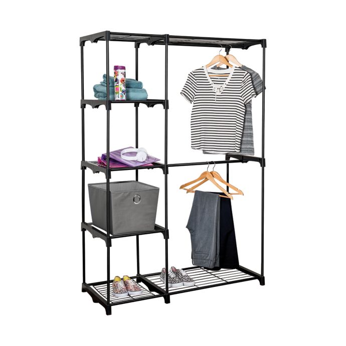 Honey Can Do 68 Inch Steel Freestanding Wardrobe Closet Bed