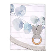 The Peanutshell&trade; Farmhouse 2-Piece Leaf Blanket and Teether Set in White/Grey