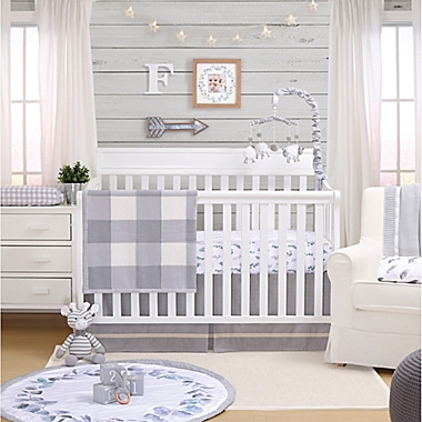 The Peanutshell&trade; Farmhouse Floral Leaves Fitted Crib Sheet. View a larger version of this product image.