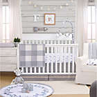 Alternate image 1 for The Peanutshell&trade; Farmhouse Check Fitted Crib Sheet in White/Grey