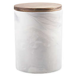 Artisanal Kitchen Supply® Coupe Marbleized 50 oz. Canister with Wood Lid
