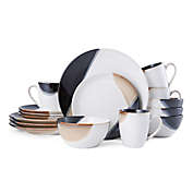 Gourmet Basics by Mikasa&reg; Caden 16-Piece Dinnerware Set in White/Brown
