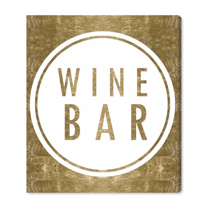 Oliver Gal Inverted Vintage Wine Bar Canvas Wall Art In Gold Bed Bath Beyond