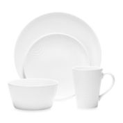 Noritake&reg; White on White Dune 4-Piece Round Place Setting