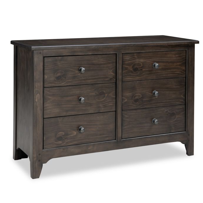 Westwood Design Taylor 6 Drawer Double Dresser In River Rock Bed