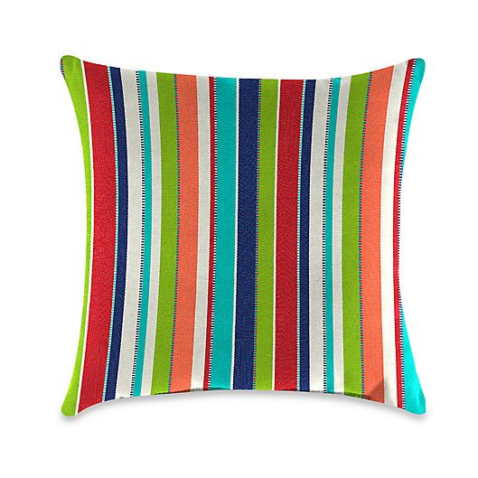 Stripe Outdoor 20 Inch Square Throw, Rectangle Outdoor Toss Pillows