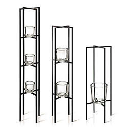 Blomus Nero Freestanding Sculpture Candle Holder Collection