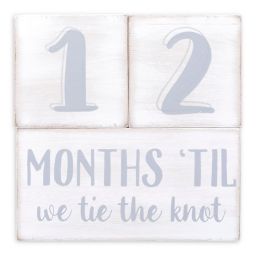 Pearhead® Wedding Countdown Milestone Blocks in White/Grey