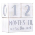 Alternate image 1 for Pearhead&reg; Wedding Countdown Milestone Blocks in White/Grey