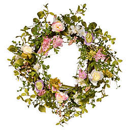National Tree Company Berry Clusters 24-Inch Wreath in Pink