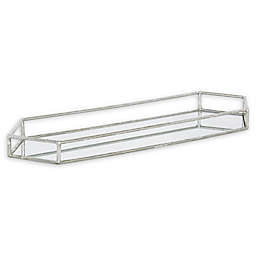 Kate and Laurel® Felicia Mirrored Metal Tray in Silver