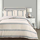 Alternate image 0 for Lush Decor Farmhouse Stripe Reversible Full/Queen Comforter Set in Blue