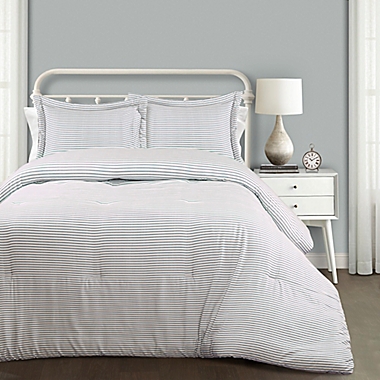 Lush Decor Farmhouse Stripe Reversible Comforter Set. View a larger version of this product image.
