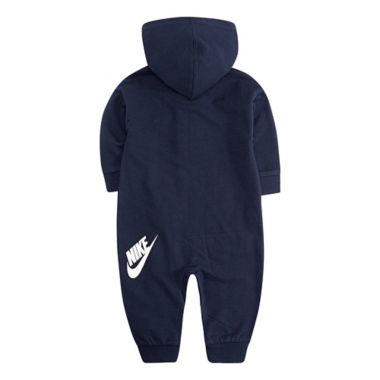 Nike&reg; Size 3M All Day Play Coverall in Navy. View a larger version of this product image.