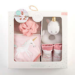 Baby Aspen Size 0-6M 4-Piece Simply Enchanted Unicorn Gift Set