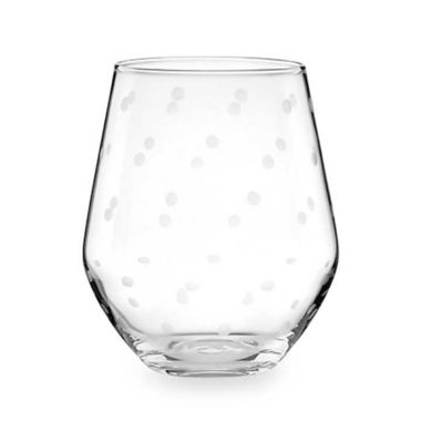 kate spade new york Larabee Dot™ Stemless Wine Glass (Set of 4) | Bed Bath  & Beyond