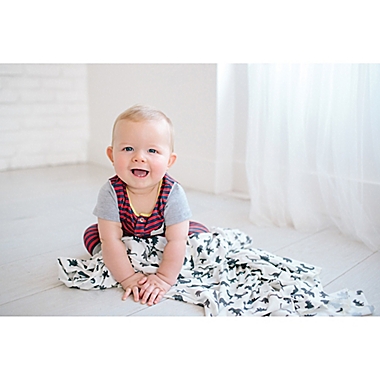 Copper Pearl&trade; Wild Swaddle Blanket in White/Black. View a larger version of this product image.