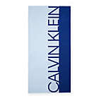 Alternate image 0 for Calvin Klein Iconic Logo Beach Towel in Light Blue/Cobalt