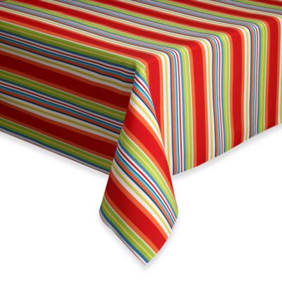 Destination Summer Mystic Stripe Indoor Outdoor Tablecloth 