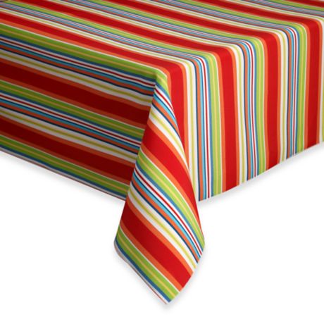 Destination Summer Mystic Stripe Indoor/Outdoor Tablecloth | Bed Bath ...