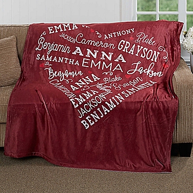 Close to Her Heart 60-Inch x 80-Inch Fleece Throw Blanket. View a larger version of this product image.