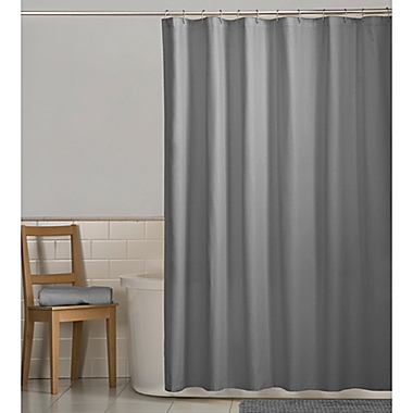 Maytex Fabric Shower Curtain In Grey, Titan Waterproof Fabric Shower Curtain Liner