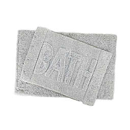 VCNY Home 2-Piece Heathered Bath Mat Set in Grey